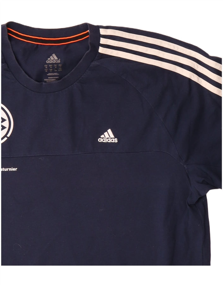 Adidas Hombre Climalite Graphic Camiseta Top XL Azul Marino Poliéster