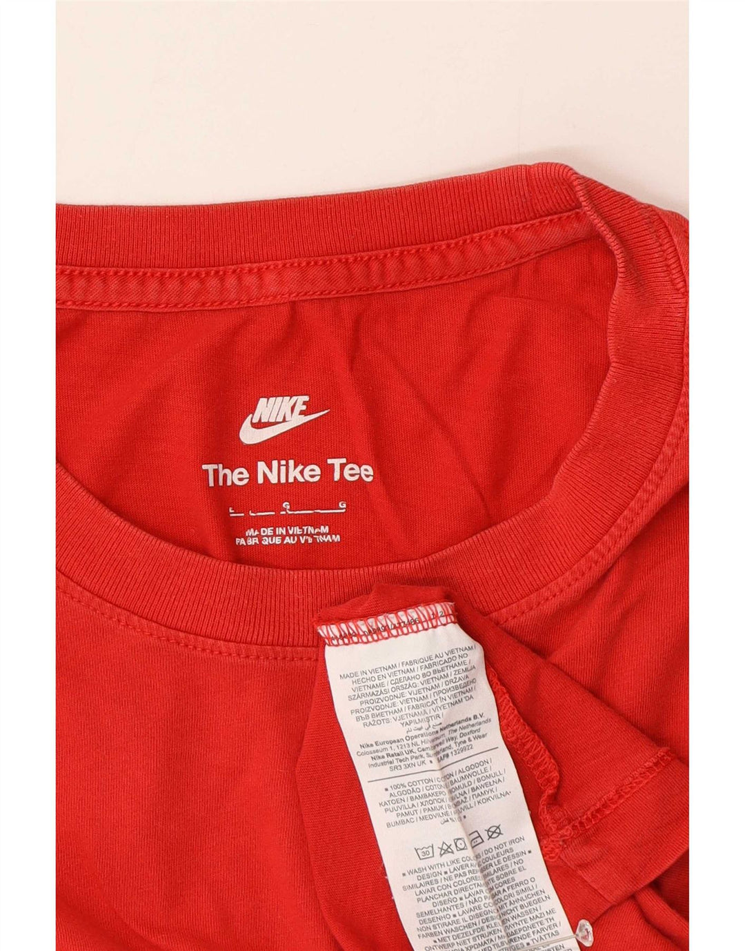 Nike - Camiseta para hombre, talla grande, color rojo, algodón