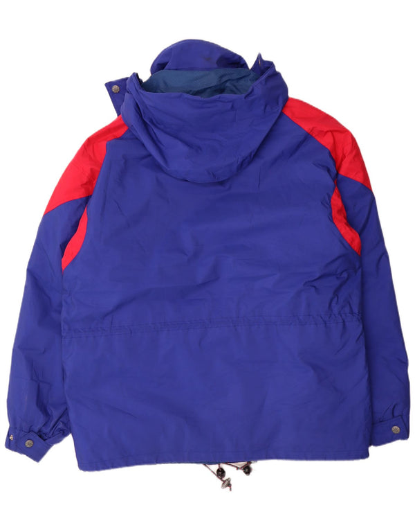Geo Spirit Chaqueta de esquí acolchada con capucha Gore-Tex para hombre IT 52 XL Bloque de color azul