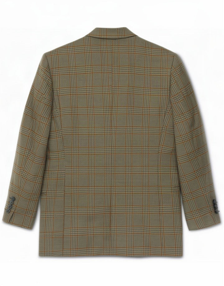 Chaqueta tipo blazer de 2 botones para hombre Valentino IT 48 Lana a cuadros verde medio