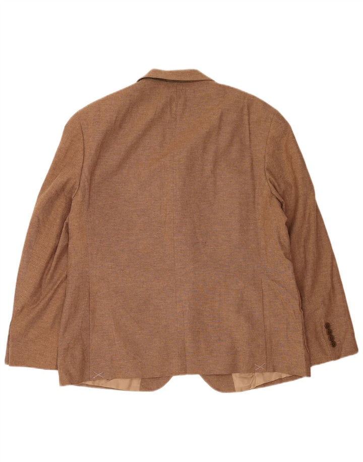 Marks & Spencer Chaqueta tipo blazer de 2 botones para hombre UK 44 XL Lino marrón
