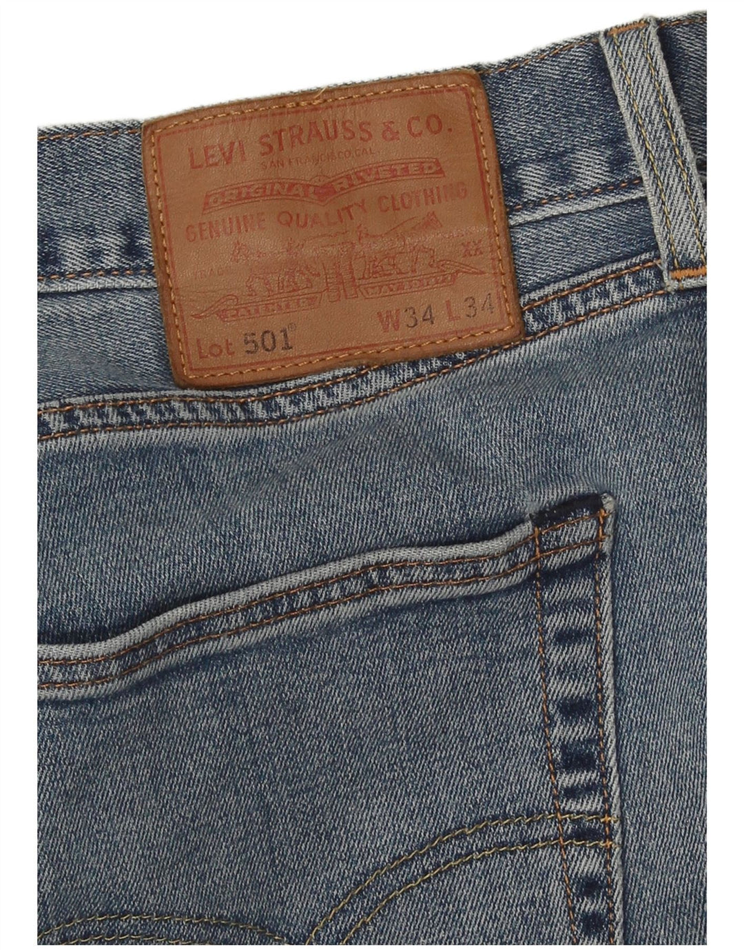 Levi's Hombre 501 Vaqueros Rectos W34 L34 Azul