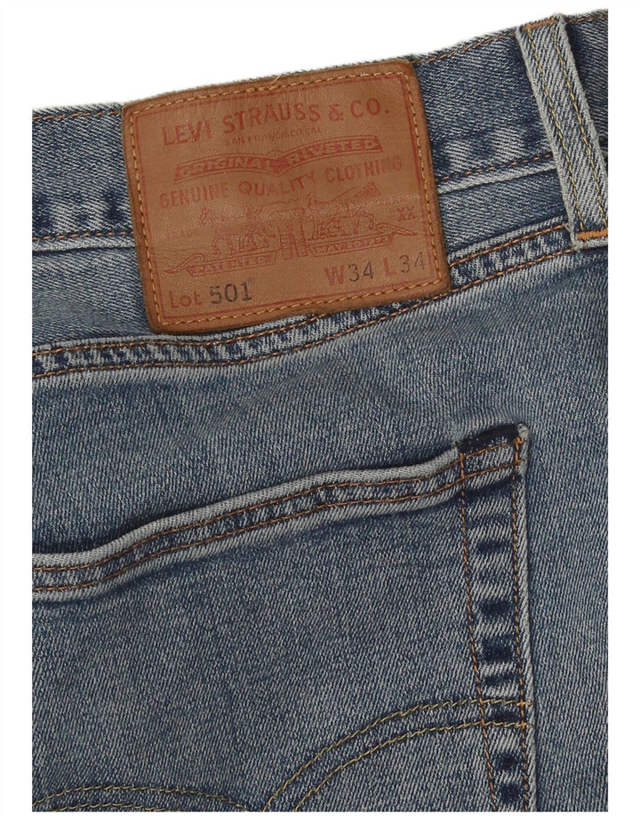 Levi's Hombre 501 Vaqueros Rectos W34 L34 Azul