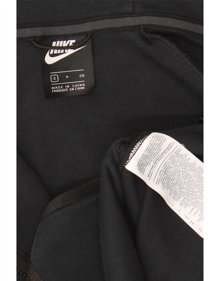 Nike - Sudadera con capucha y cremallera para hombre, talla pequeña, algodón negro