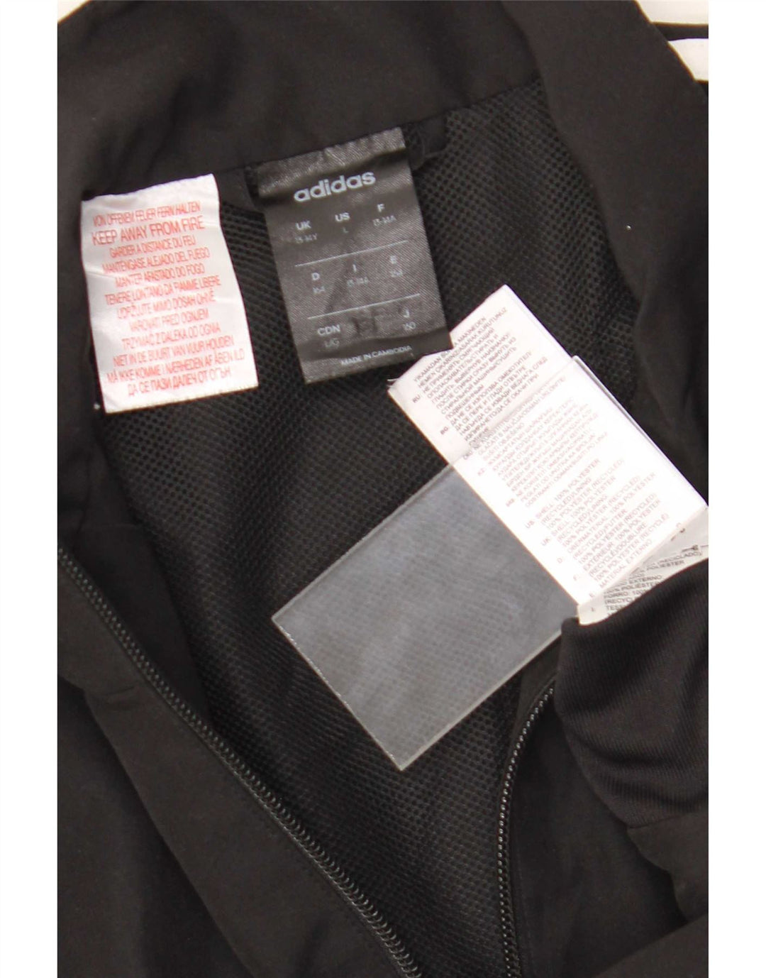Adidas Chicos Climalite Chándal Top Chaqueta 13-14 Años Negro Poliéster