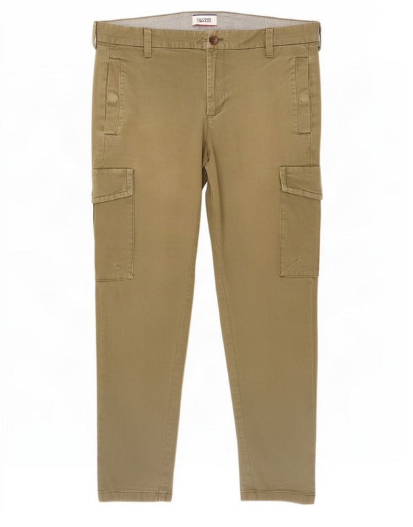 Tommy Hilfiger Pantalones cargo ajustados para hombre W30 L27 Algodón caqui