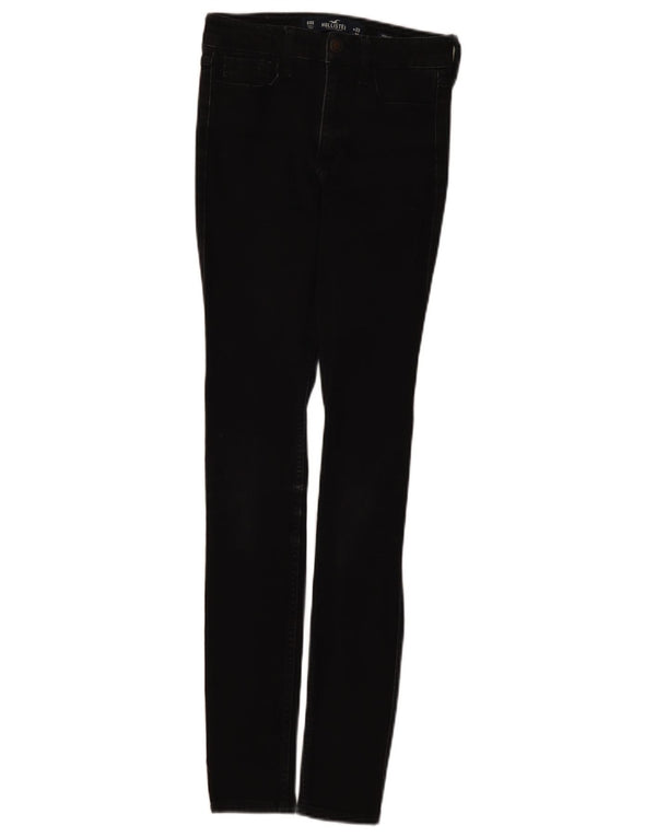Hollister Jeans Ajustados De Talle Alto Para Mujer US 00 2XS W23 L30 Algodón Negro