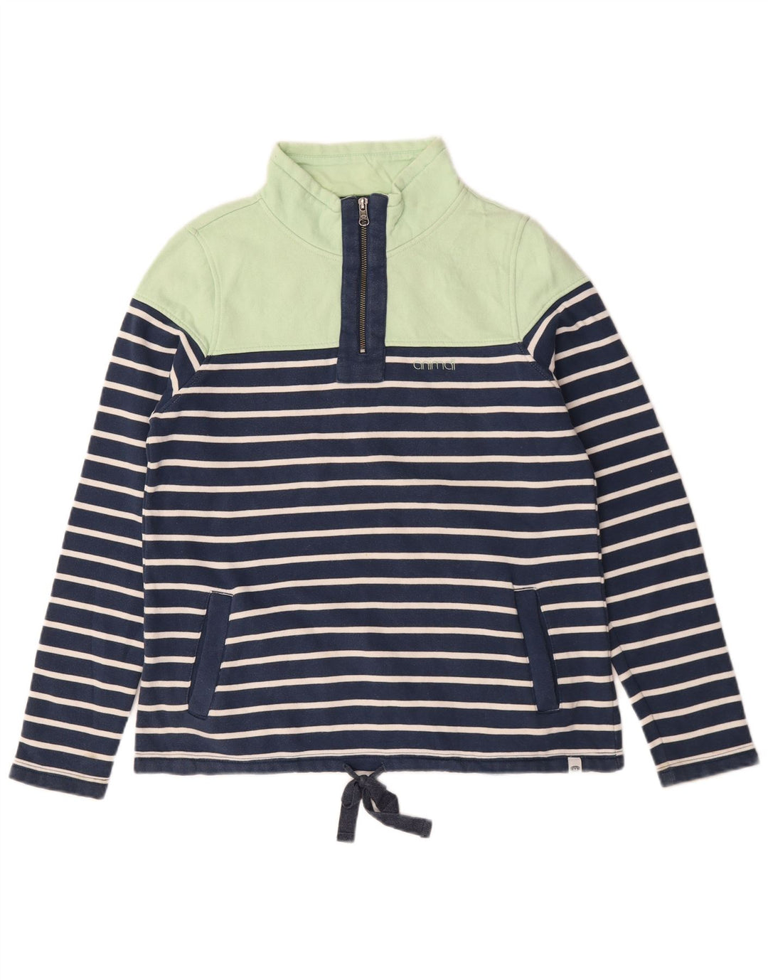 Animal - Sudadera extragrande para mujer, talla 40, talla pequeña, color azul marino a rayas