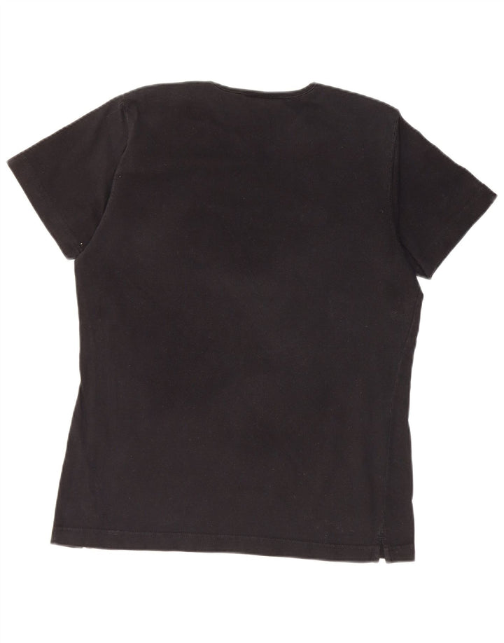 CHAMPION Camiseta gráfica para mujer Top UK 14 Medium Black Cotton
