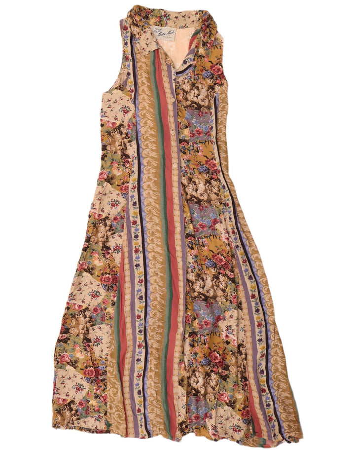 MASTRO MODA Vestido camisero para mujer UK 40 Mediano Multicolor Floral
