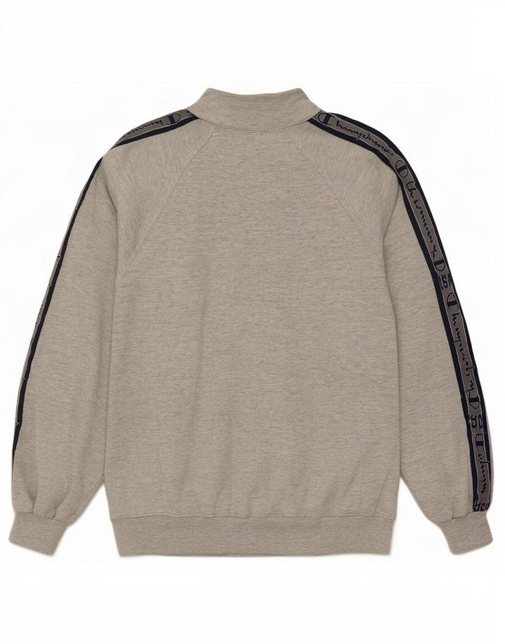 Champion Sudadera Con Gráfico Y Cuello Con Cremallera Jumper Gris Medio Colorblock