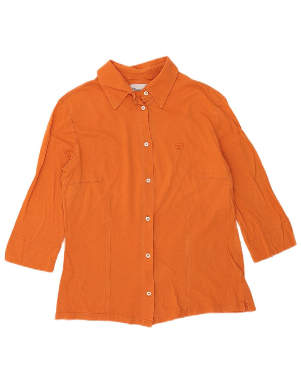 Sergio Tacchini Camisa de manga 3/4 para mujer IT 46 Grande Naranja