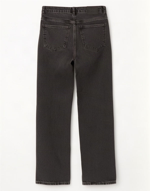 Zara Jeans Rectos Mujer EU 40 Medium W30 L31 Algodón Negro
