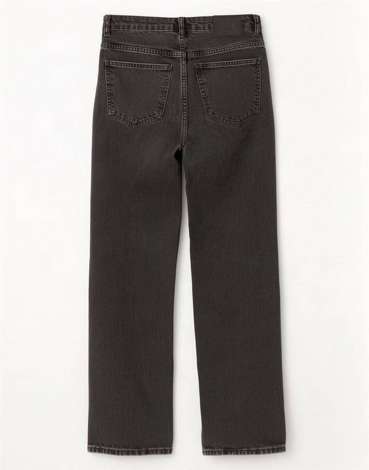 Zara Jeans Rectos Mujer EU 40 Medium W30 L31 Algodón Negro