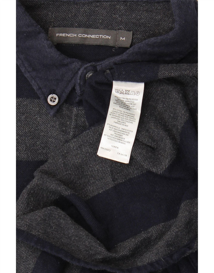 Camisa de franela para hombre de French Connection de algodón a rayas en azul marino mediano