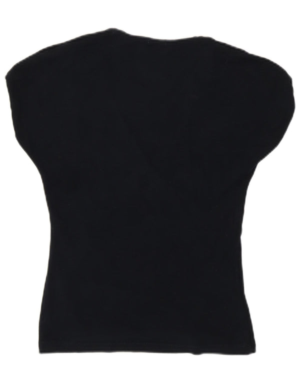 UNITED COLORS OF BENETTON Blusa para mujer Top UK 8 Small Azul marino Clásico