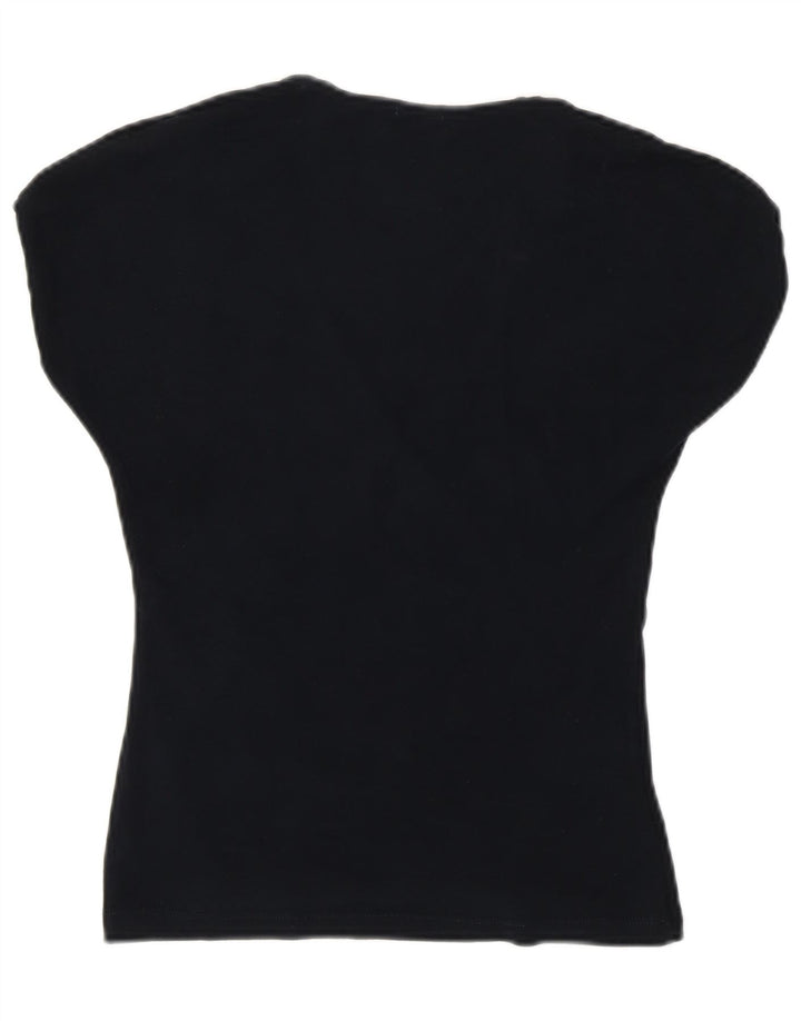 UNITED COLORS OF BENETTON Blusa para mujer Top UK 8 Small Azul marino Clásico