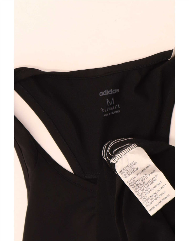 Adidas Mujer Climalite Chaleco Top UK 14 Medio Negro Poliéster