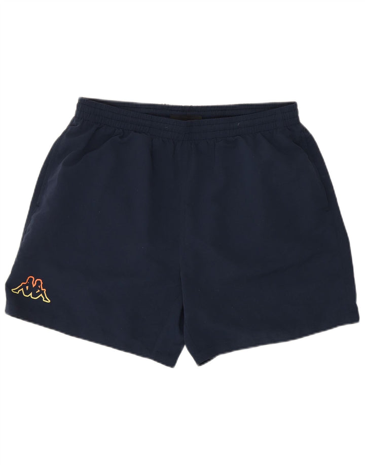 KAPPA Pantalones cortos deportivos para hombre grande poliéster azul marino