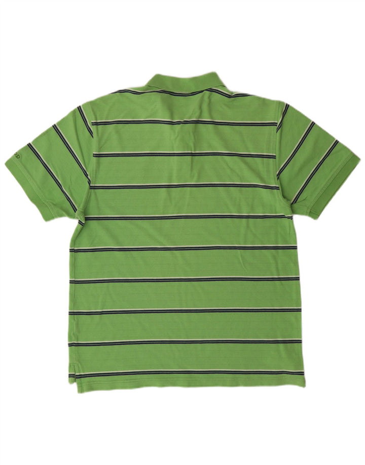 Izod Polo Hombre De Algodón A Rayas Verde Grande
