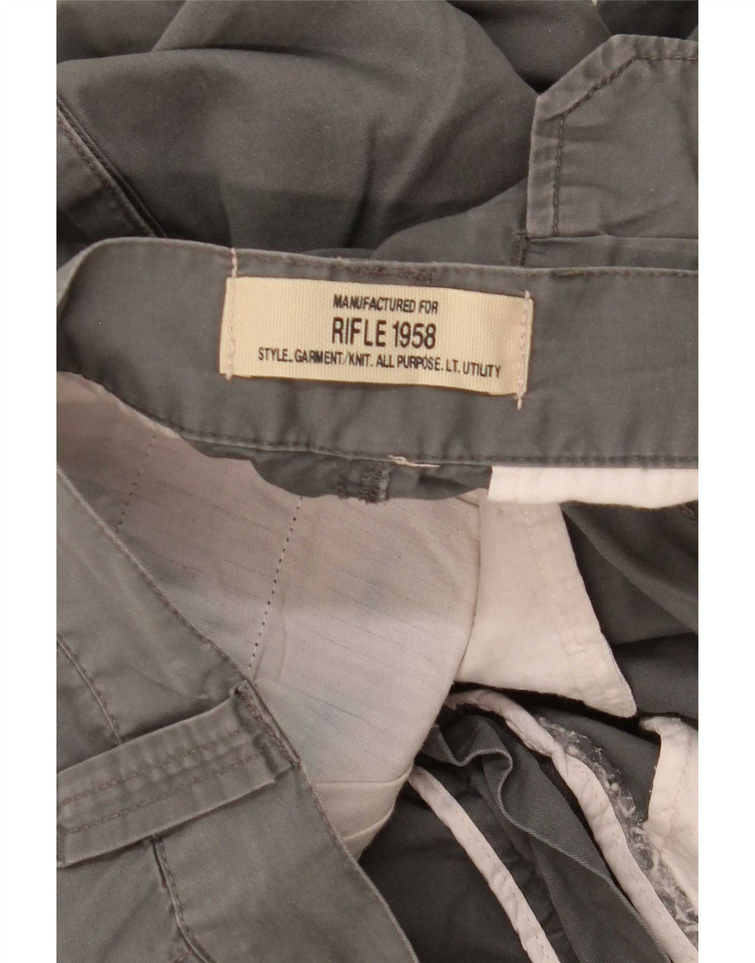 Rifle pantalones cortos cargo para hombre W34 grande gris