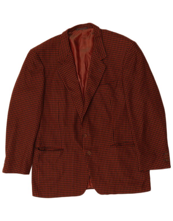 Ermenegildo Zegna Chaqueta tipo blazer de 2 botones para hombre UK 42 XL Marrón pata de gallo