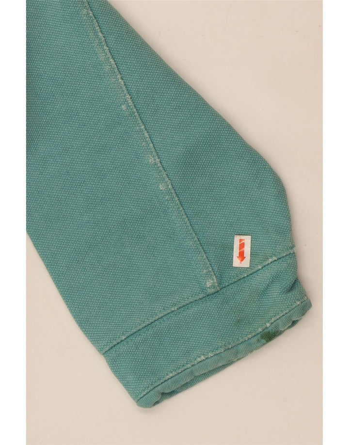 Sudadera con capucha y cuello con cremallera para hombre Fat Face Jersey XL Turquesa Algodón