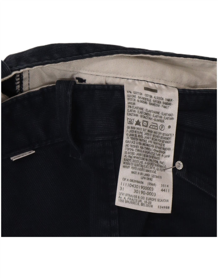 Levi's Pantalones cortos de pana para hombre W31 Algodón azul marino mediano
