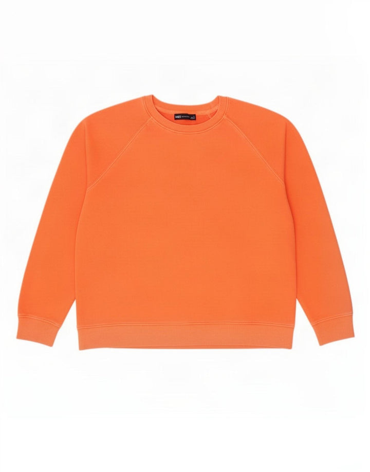 Marks & Spencer - Sudadera para hombre, talla grande, color naranja, algodón