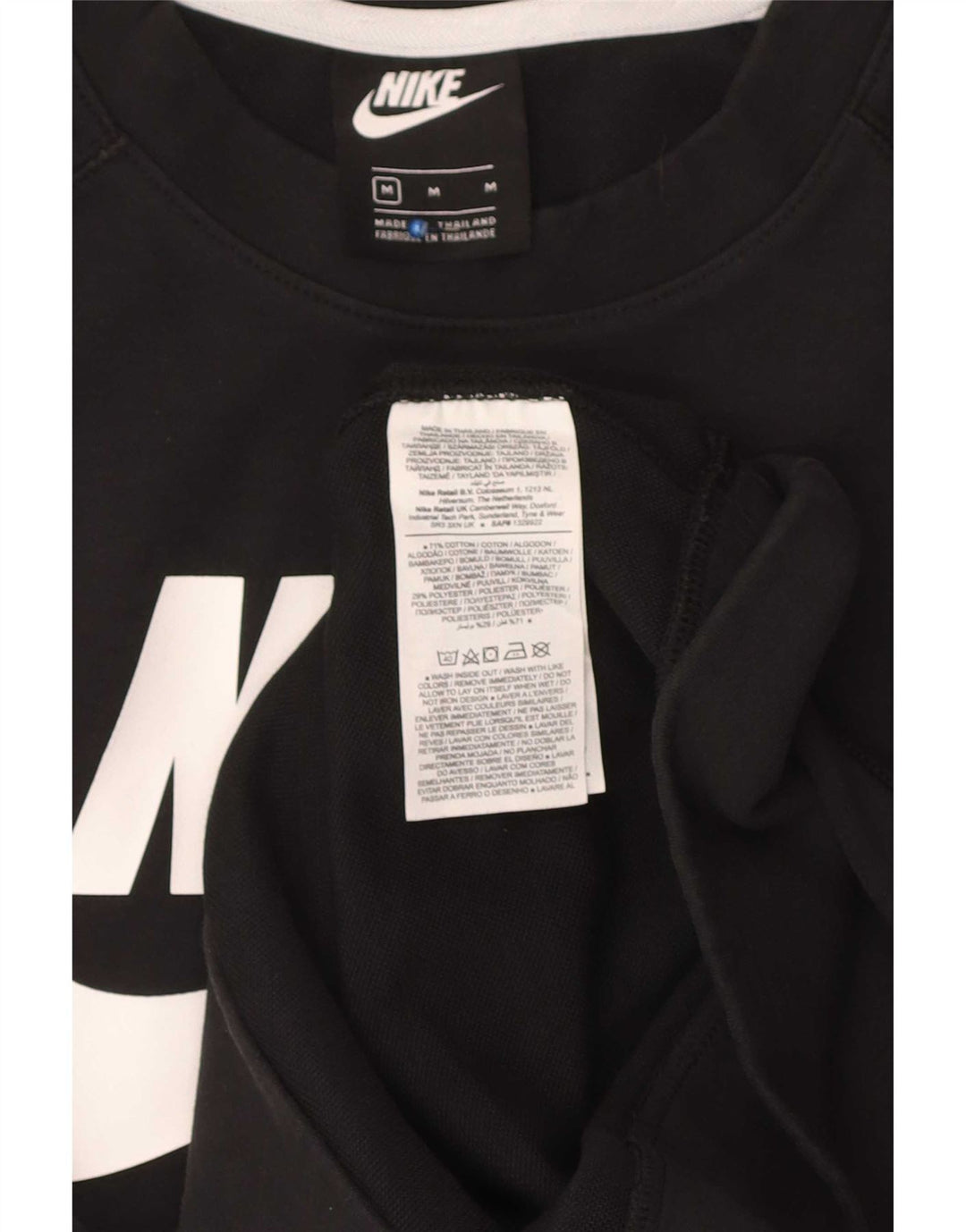 Nike Sudadera con gráfico gráfico tipo jersey de algodón negro mediano para hombre