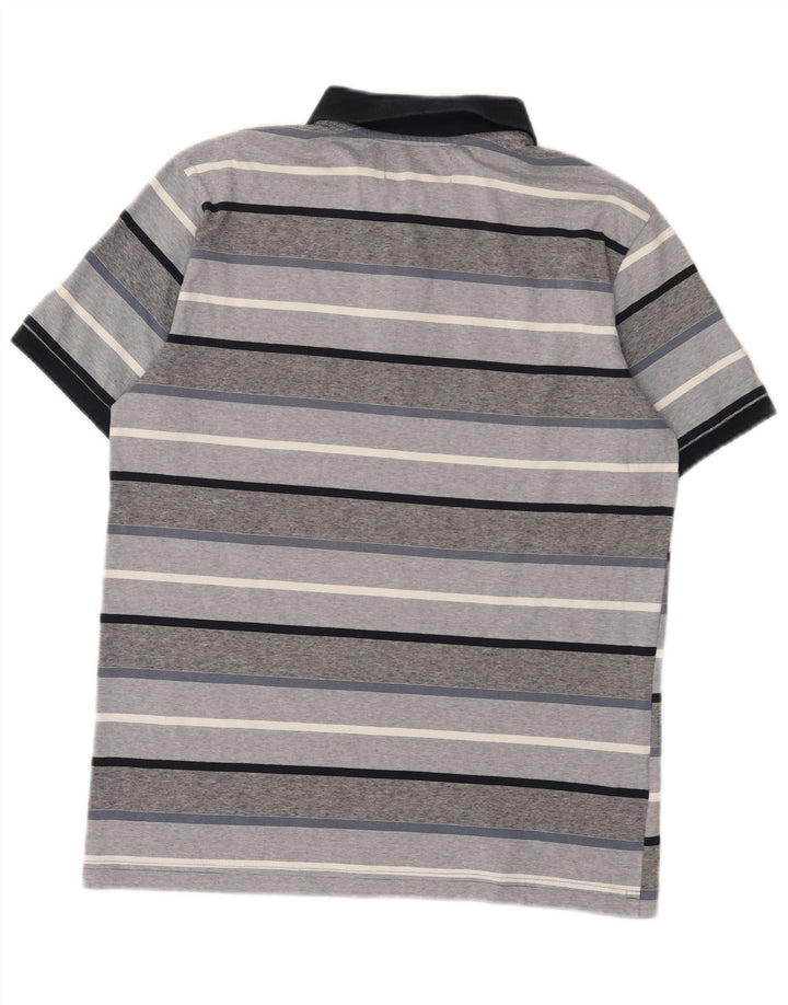 Polo Penguin Hombre De Algodón A Rayas Gris Medio