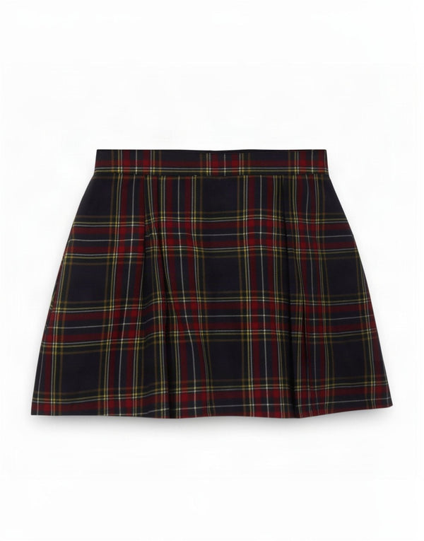 Minifalda Mujer Benetton IT 44 Medium W28 Poliéster A Cuadros Multicolor