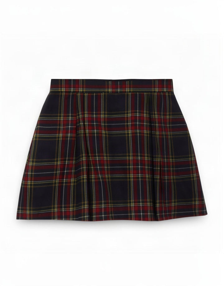 Minifalda Mujer Benetton IT 44 Medium W28 Poliéster A Cuadros Multicolor