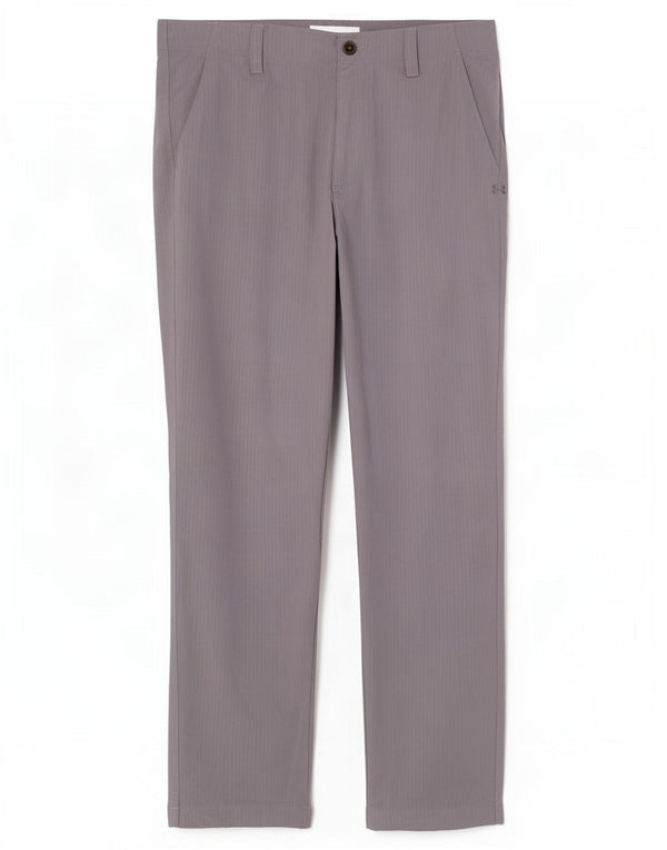 Under Armour Pantalón chino recto para hombre W36 L30 Nylon gris a rayas
