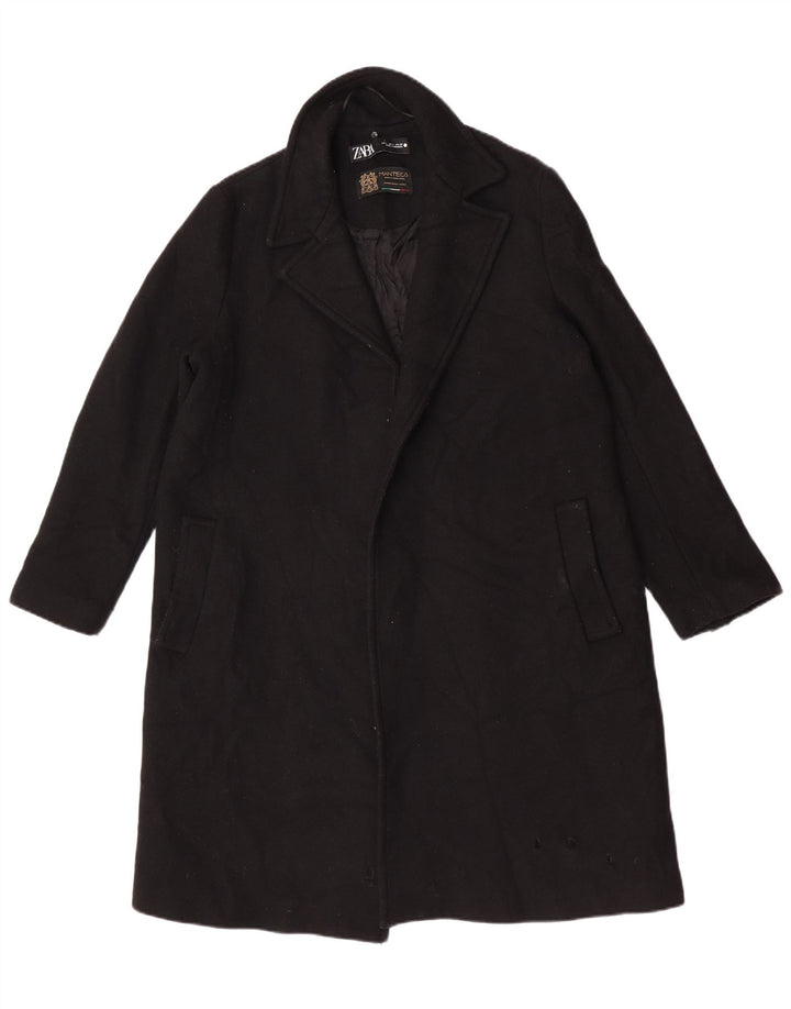 Zara Mujer Abrigo Abierto UK 46 Grande Negro