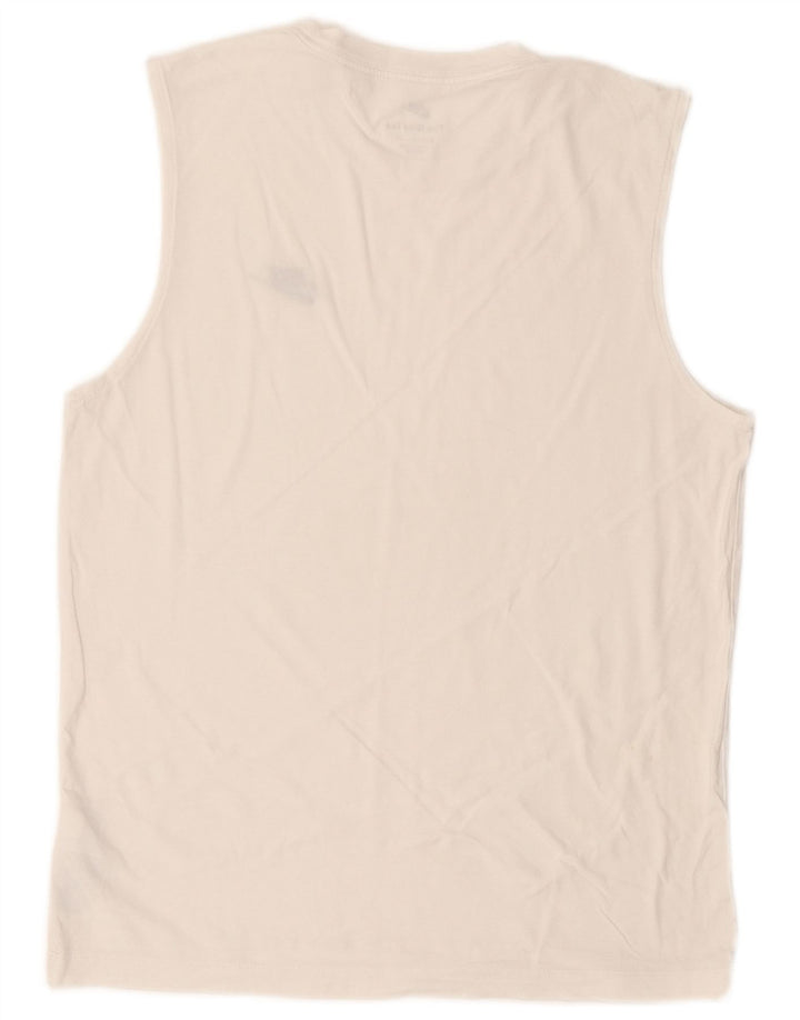Nike - Camiseta sin mangas para hombre, algodón blanco mediano