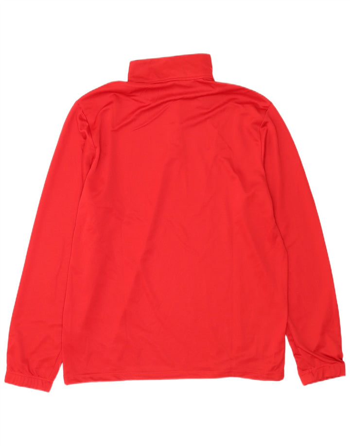Adidas Hombre Aeroready Zip Neck Jersey Chándal Top Grande Poliéster Rojo