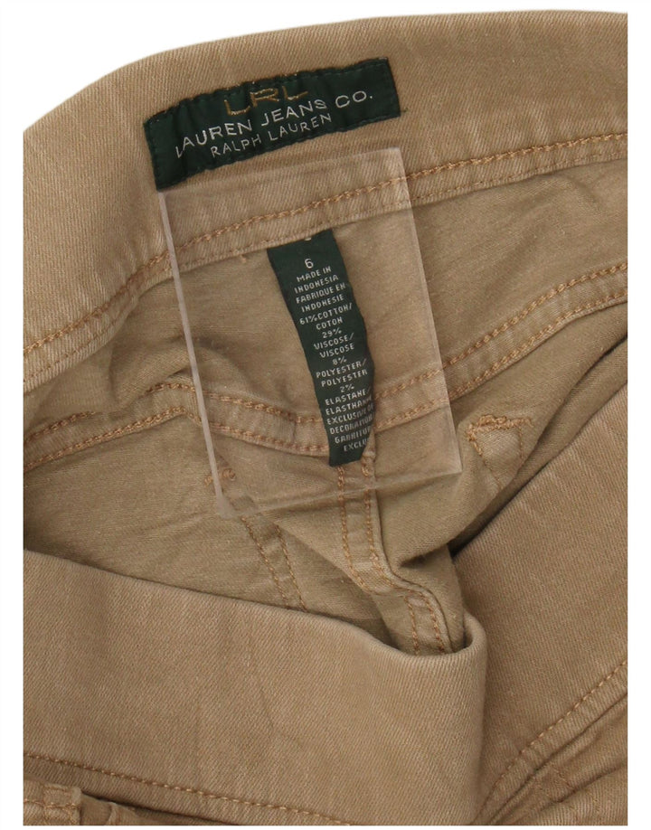 Ralph Lauren Pantalones Jegging para Mujer US 6 Mediano W28 L28 Algodón Beige