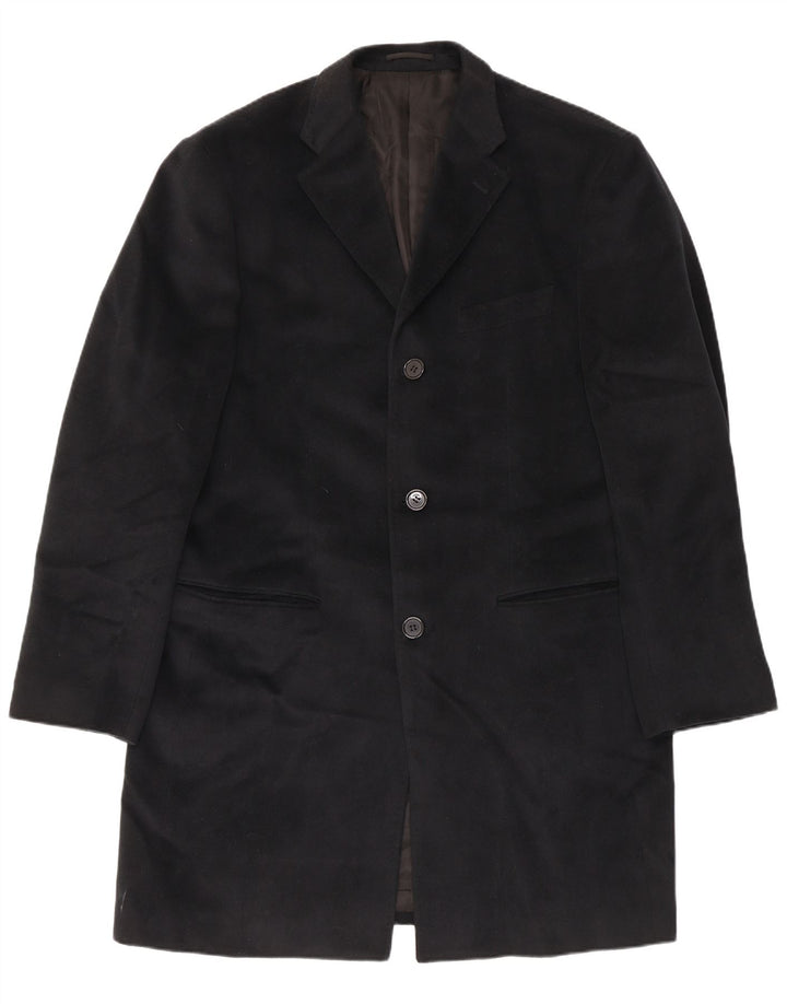 Abrigo vintage para hombre IT 54 2XL Lana negra