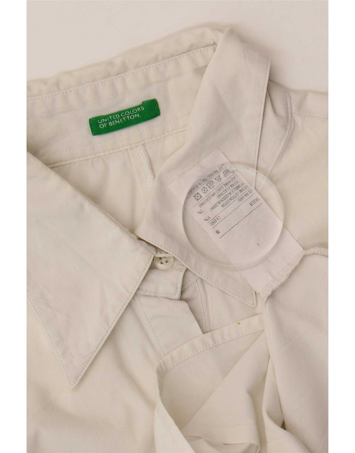 Benetton Jersey De Mujer UK 40 Small Blanco Algodón