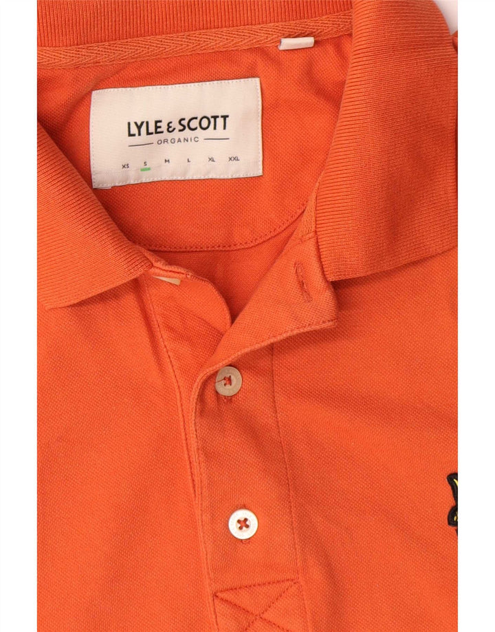 Lyle & Scott Polo para hombre pequeño de algodón naranja