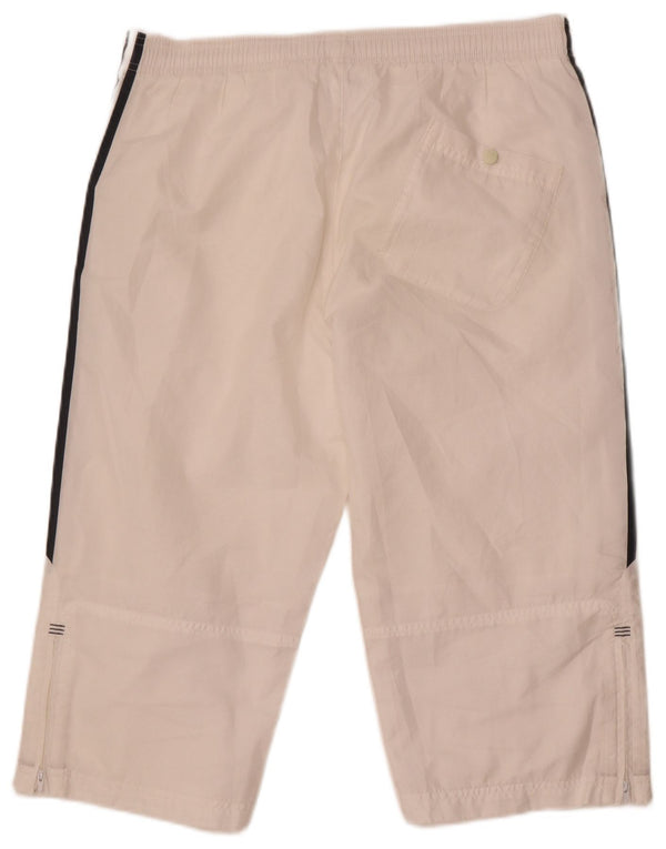 Adidas Mens Bermuda Sport Shorts Pequeño Blanco Poliéster