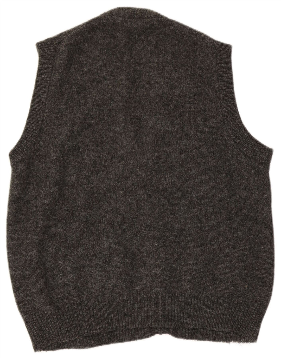 Fila Hombre Cárdigan Sin Mangas Suéter De Lana Gris Medio