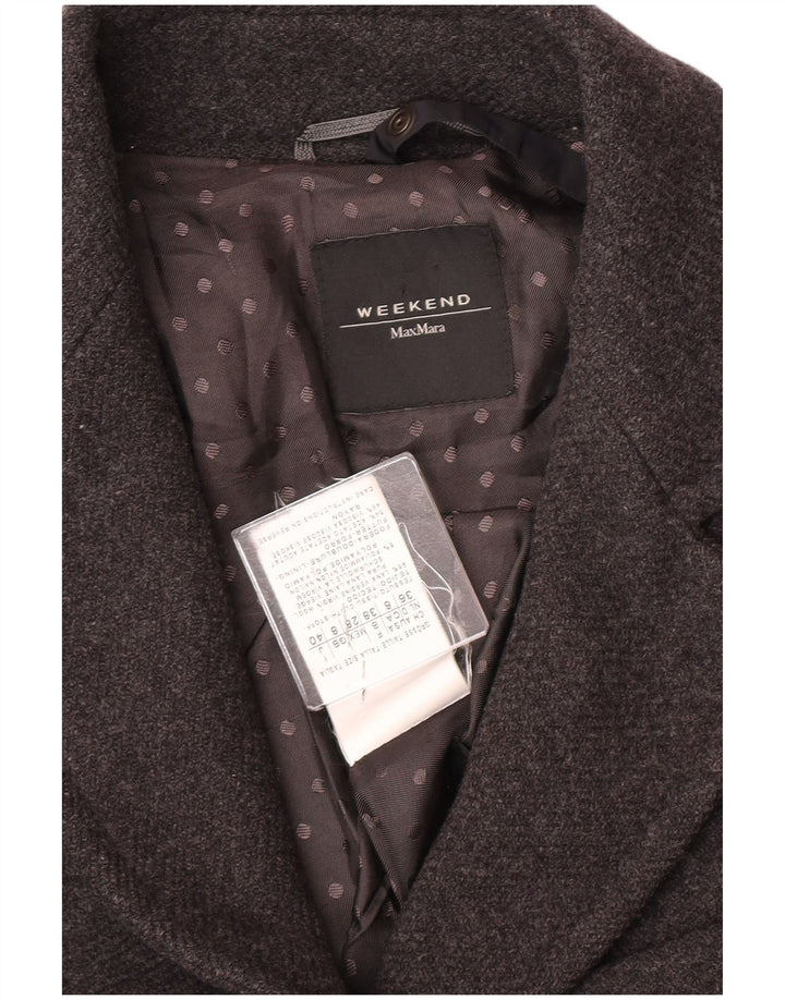 Max Mara Abrigo para mujer UK 8 Small Lana gris