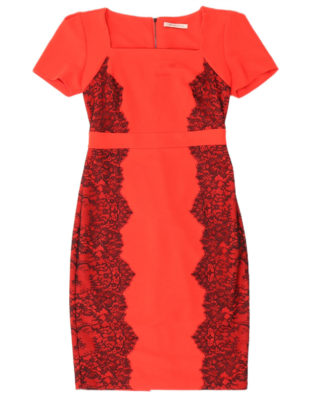 Marks & Spencer Vestido tubo para mujer UK 42 Poliéster floral rojo mediano
