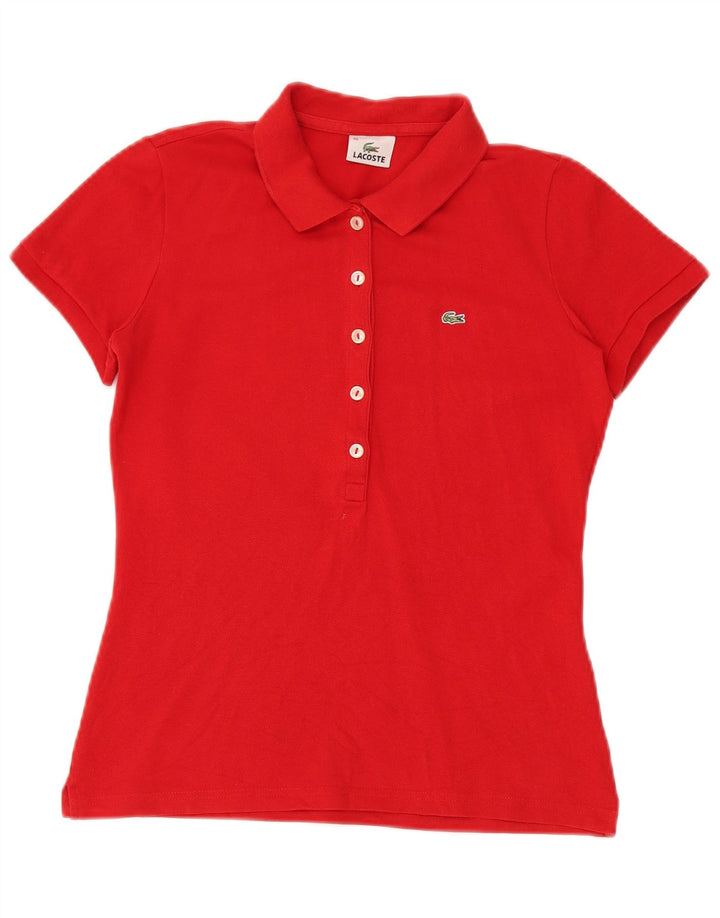 Polo Lacoste Mujer Talla 40 Mediano Rojo Algodón