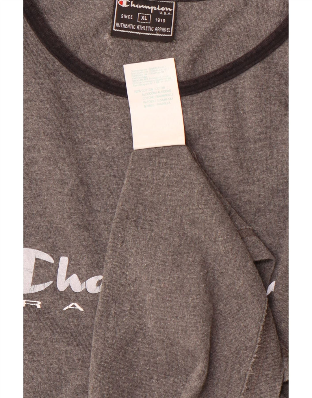 CHAMPION Camiseta gráfica para mujer Top UK 18 XL Algodón gris