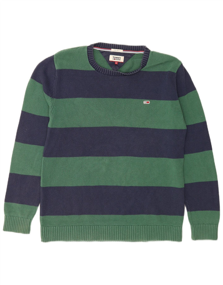 Jersey Tommy Hilfiger Hombre con Cuello Redondo y Rayas Verde Medio