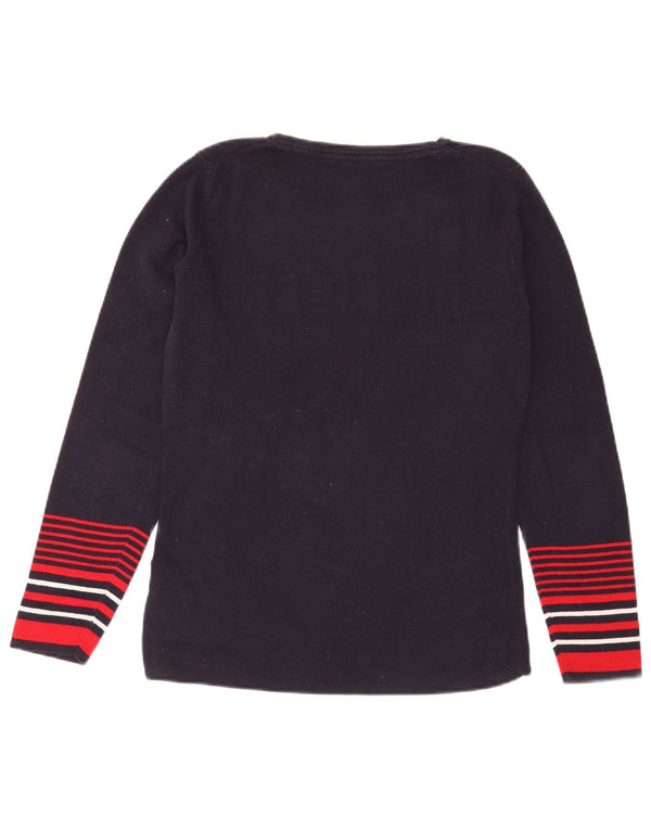 Tommy Hilfiger Suéter tipo jersey con cuello redondo para mujer UK 40 Grande Azul marino