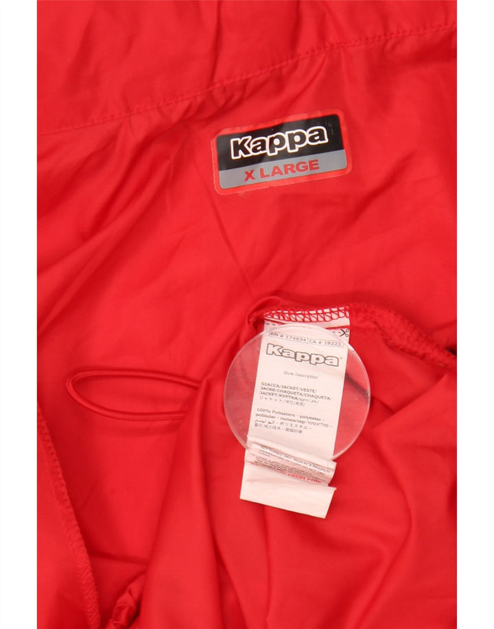 KAPPA Chaqueta impermeable con capucha para hombre UK 42 XL Poliéster rojo